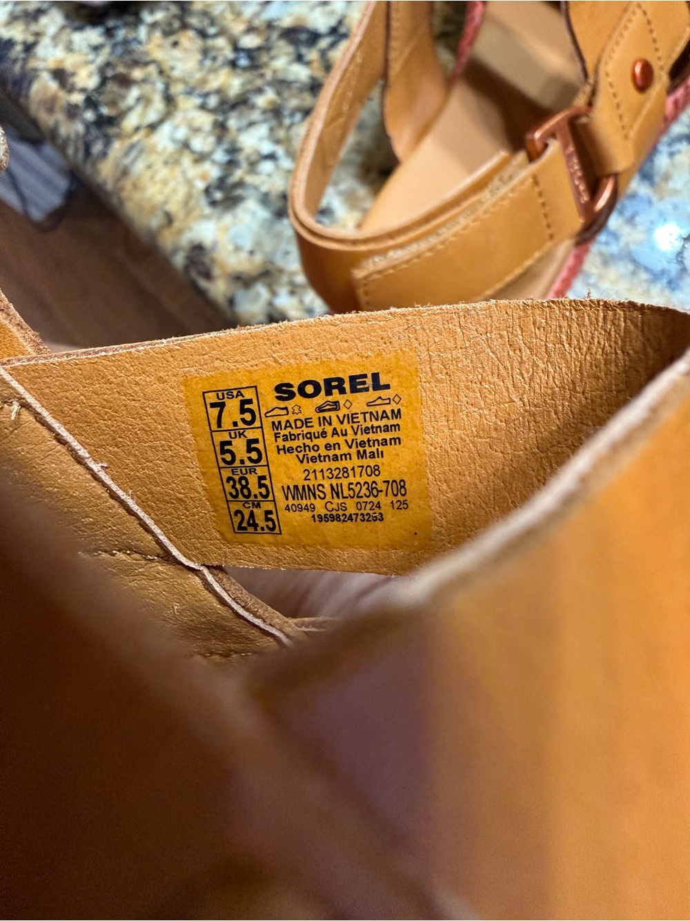 Sorel Women’s Leather Platform Sandals Size 7.5 NWOT - Picture 7 of 7
